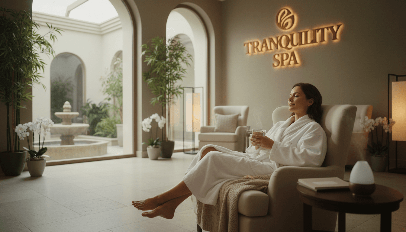 Client enjoying relaxation after massage session