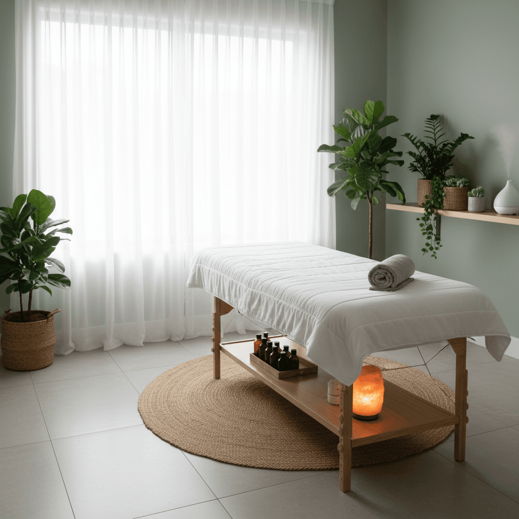 Clean professional wellness space