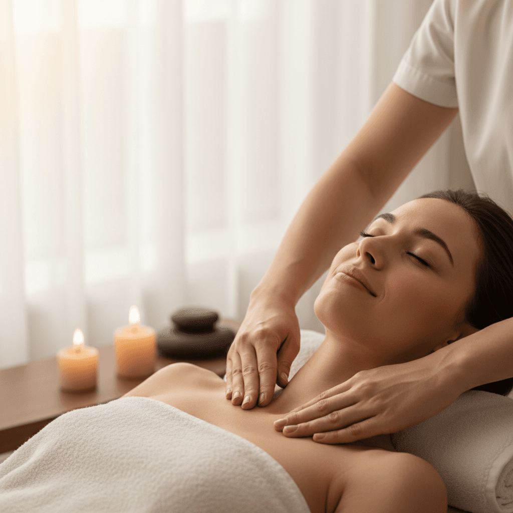 Professional massage therapy session